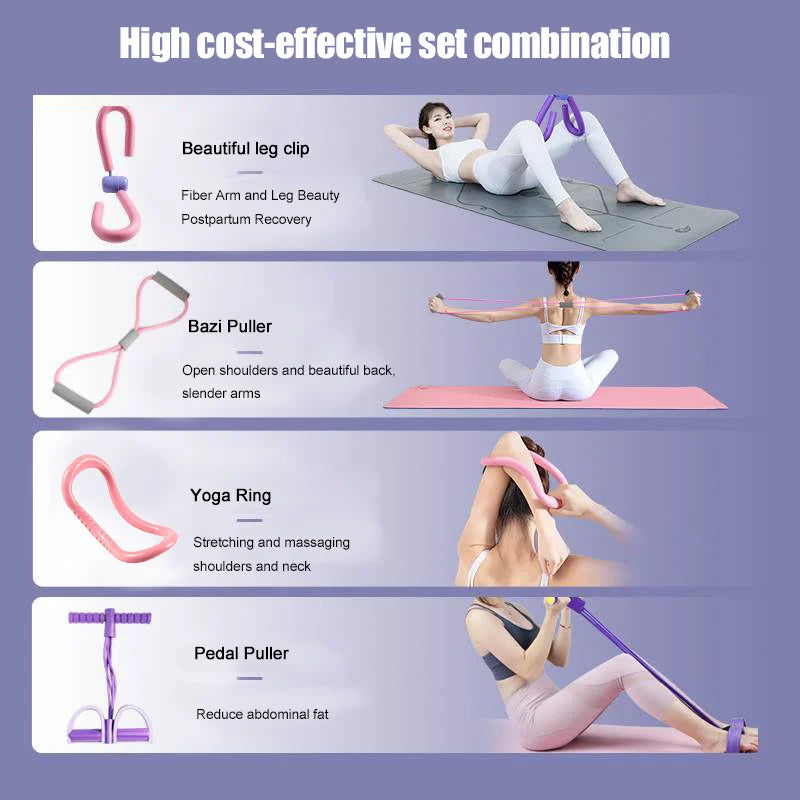 Ultimate Home Fitness Kit Multifunctional Exercise Equipment for Leg Training Yoga Stretching Body Shaping and Strength Building