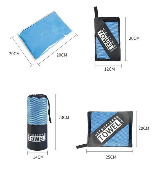 New Microfiber Sports Towel Super Absorbent for Yoga Fitness and Travel