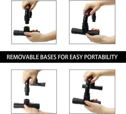 Push up Bars Strength Training - Workout Stands with Ergonomic Push-Up Bracket Board with Non-Slip Sturdy Structure Portable for Home Fitness Training Push up Stands Handle for Floor Workouts (Black)
