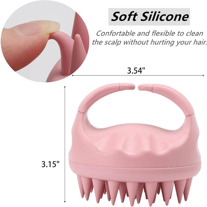 Body & Scalp Massager Shampoo Brush Silicone Scalp Exfoliator Hair Wash Tool for Women, Men, Kids, Pets 