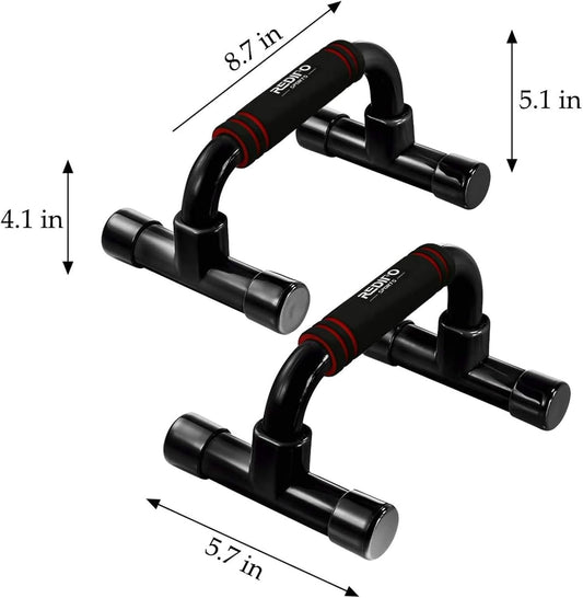 Push up Bars Strength Training - Workout Stands with Ergonomic Push-Up Bracket Board with Non-Slip Sturdy Structure Portable for Home Fitness Training Push up Stands Handle for Floor Workouts (Black)