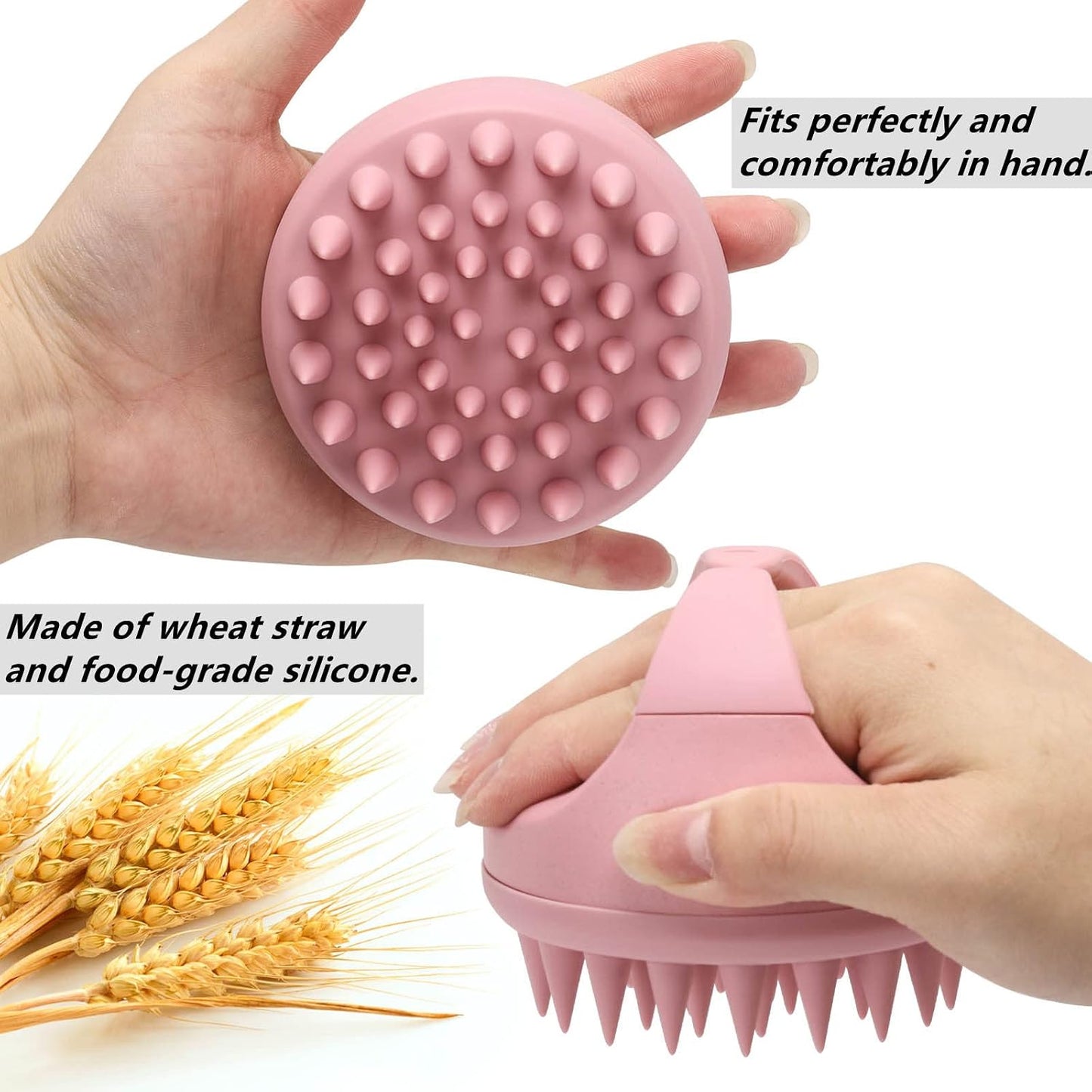 Body & Scalp Massager Shampoo Brush Silicone Scalp Exfoliator Hair Wash Tool for Women, Men, Kids, Pets 