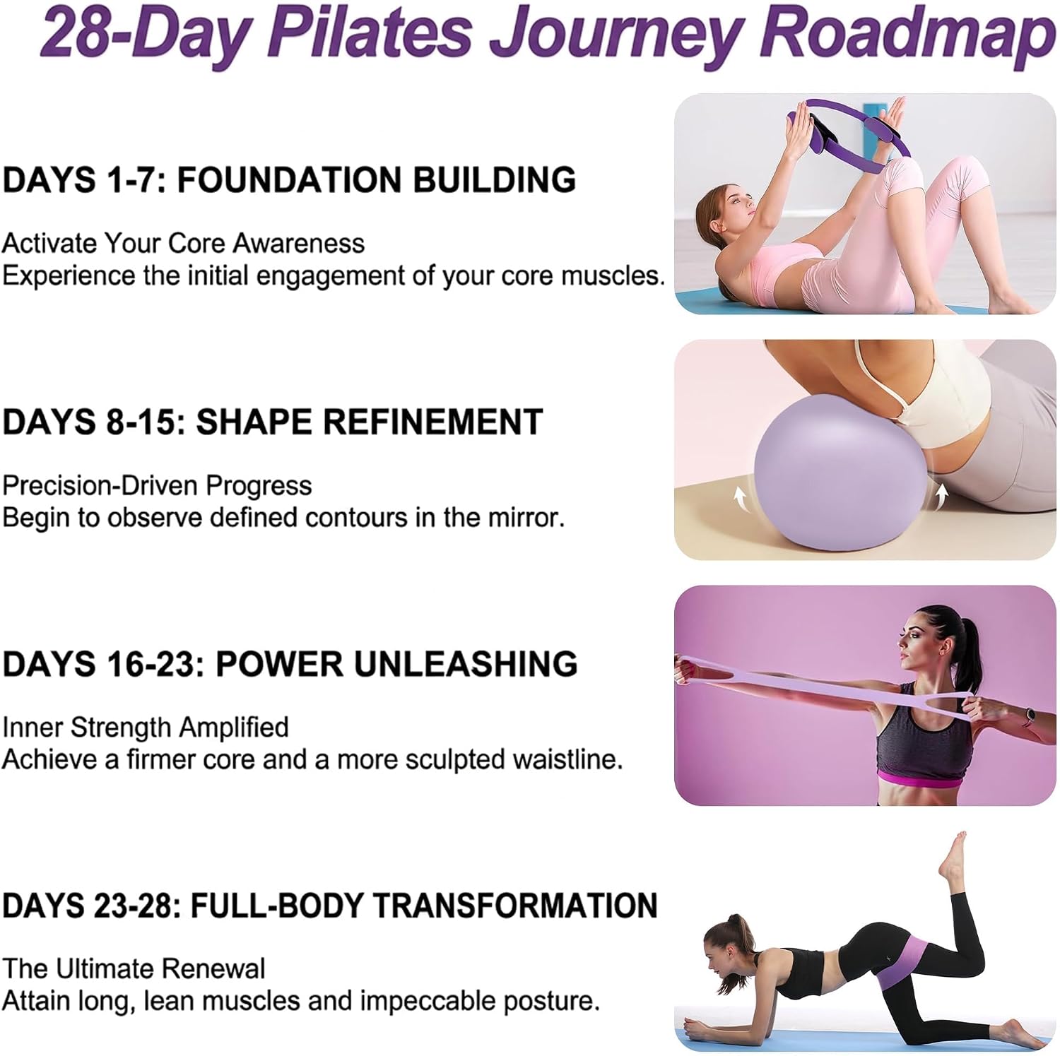 Pilates Ring and Ball Equipment Set for Women 