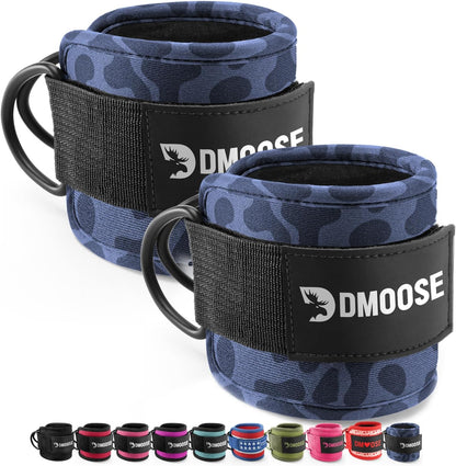Ankle Straps for Cable Machines - One Size Fit with Premium Padding, Glute Kickback Ankle Strap, Cable Attachments for Gym, Booty Workouts, Leg Extension & Hip Abductors