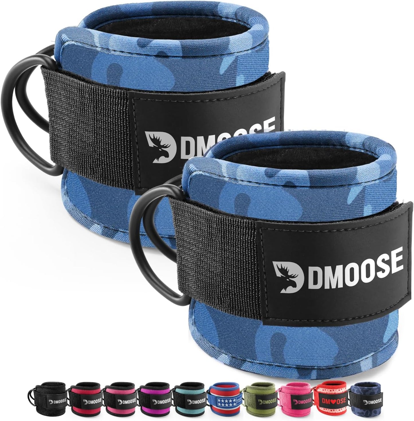 Ankle Straps for Cable Machines - One Size Fit with Premium Padding, Glute Kickback Ankle Strap, Cable Attachments for Gym, Booty Workouts, Leg Extension & Hip Abductors