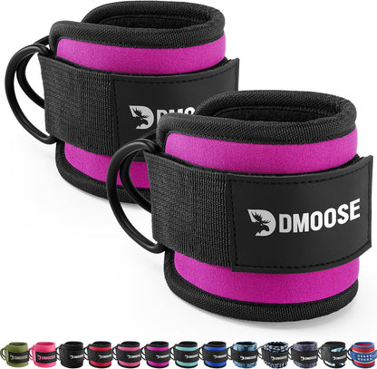 Ankle Straps for Cable Machines - One Size Fit with Premium Padding, Glute Kickback Ankle Strap, Cable Attachments for Gym, Booty Workouts, Leg Extension & Hip Abductors