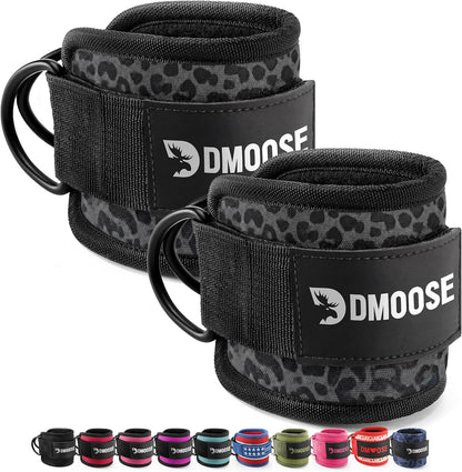 Ankle Straps for Cable Machines - One Size Fit with Premium Padding, Glute Kickback Ankle Strap, Cable Attachments for Gym, Booty Workouts, Leg Extension & Hip Abductors