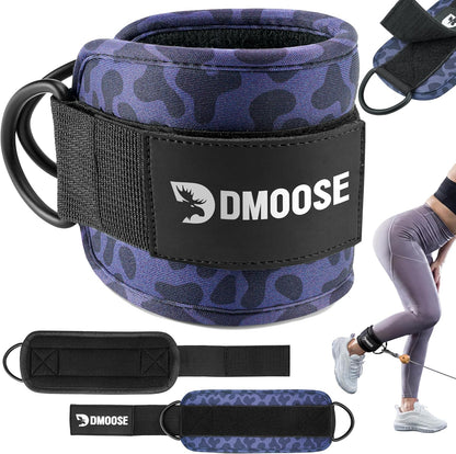 Ankle Straps for Cable Machines - One Size Fit with Premium Padding, Glute Kickback Ankle Strap, Cable Attachments for Gym, Booty Workouts, Leg Extension & Hip Abductors